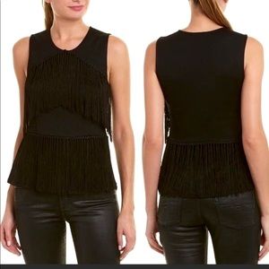 BCBGMAXAZRIA FRINGE TOP